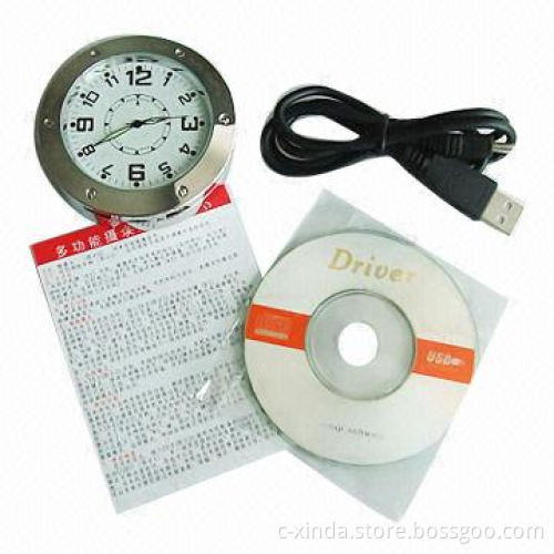 Hidden Camera Clock with 1.3MP, Supports Web Camera and Chatting Functions
